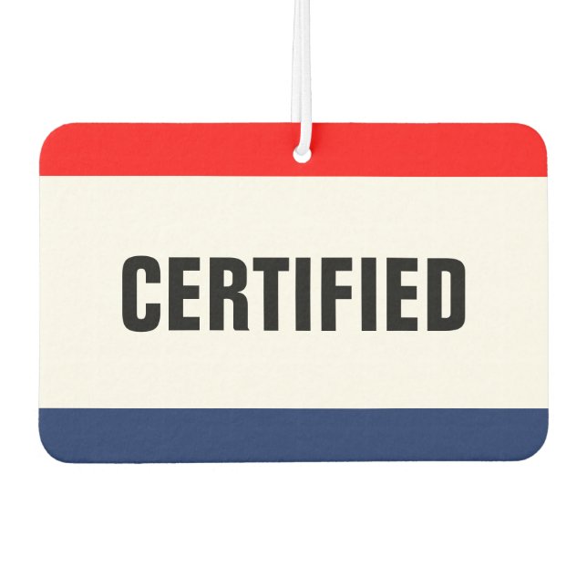 Individuell anpassbare, zertifizierte Werbeaktion  Autolufterfrischer (Vorderseite)