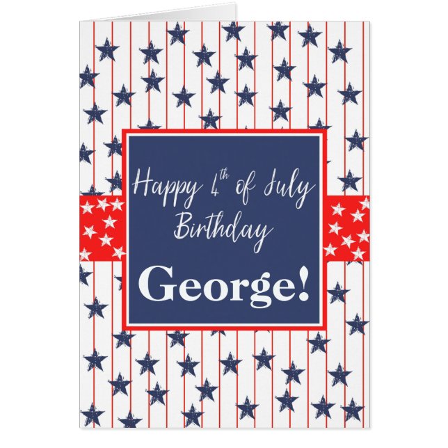 Individuell anpassbarer 4. Juli Geburtstag (Vorne)