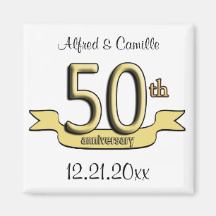 Individuell anpassbarer 50. Jubiläums-Party-Andenk Magnet