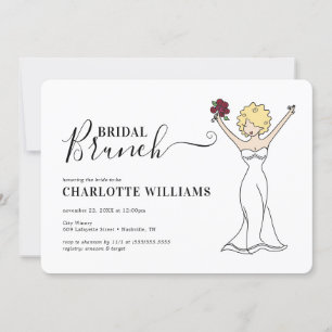 Individuell anpassbarer Avatar Bridal Brunch   Cur Einladung