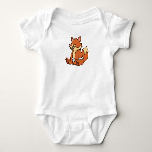 Individuell anpassbarer Baby Fox Baby Strampler (Vorderseite)