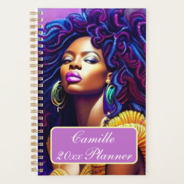 Individuell anpassbarer Black Girl Planner Planer