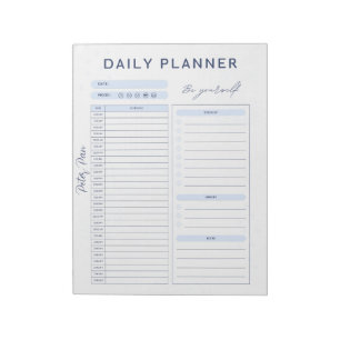 individuell anpassbarer Blue Daily Planer - Top Pr Notizblock