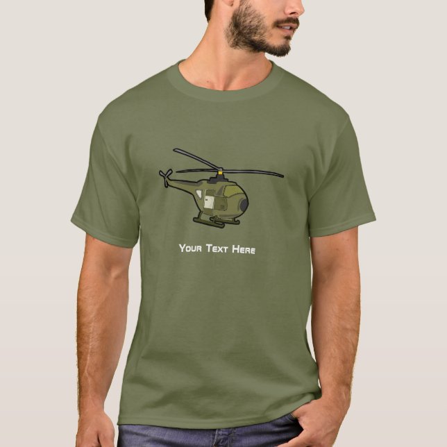 Individuell anpassbarer Camouflage-Hubschrauber T-Shirt (Vorderseite)