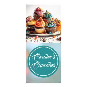 Individuell anpassbarer Classic Rack Card Cupcake Werbekarte