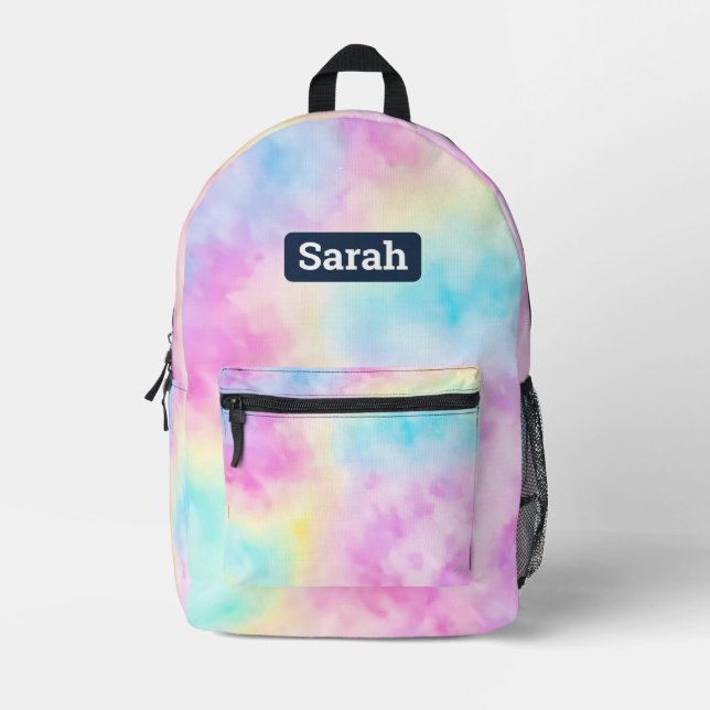 Individuell anpassbarer individuelle Name Pastel G Bedruckter Rucksack (Vorderseite)