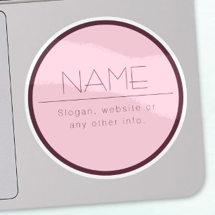 Individuell anpassbarer moderner Text mit Grenzen Aufkleber