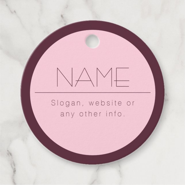 Individuell anpassbarer moderner Text mit Grenzen Geschenkanhänger (Vorderseite)