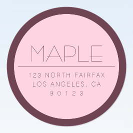 Individuell anpassbarer moderner Text mit Grenzen Runder Aufkleber