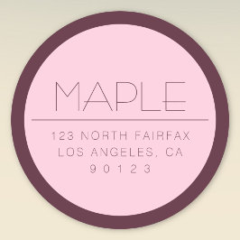 Individuell anpassbarer moderner Text mit Grenzen Runder Aufkleber