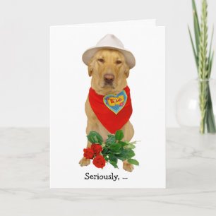 Individuell anpassbarer, sonniger Labrador Valenti Feiertagskarte