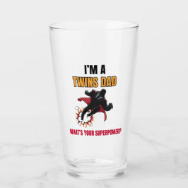 Individuell anpassbarer Superhero Vater Twins Vath Glas