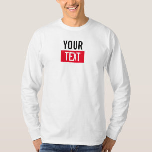 Individuell anpassbarer Text Mens Modern Long Slee T-Shirt