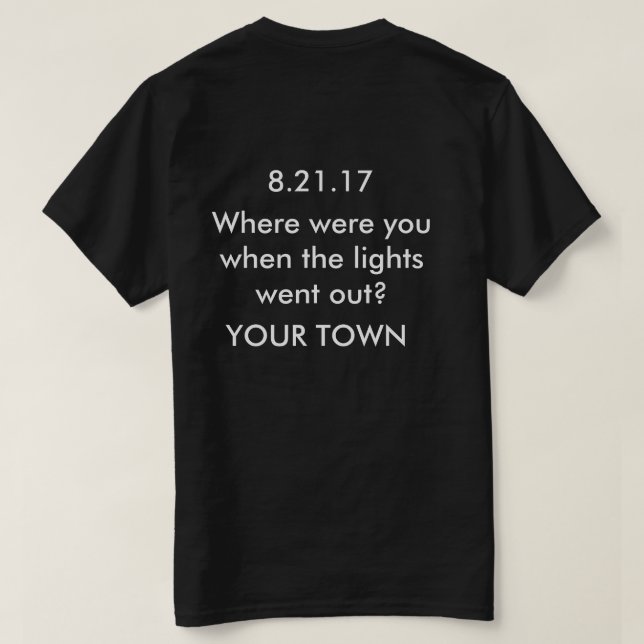 Individuell anpassbares Solar Eclipse Shirt Ihre S (Design Rückseite)