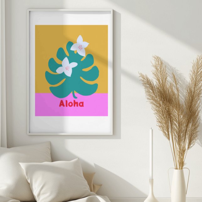 Individuell eingerichtete Aloha helle Farben Moder Poster (Von Creator hochgeladen)