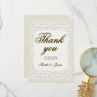 Individuell elegante, moderne, mit einem Karton we Dankeskarte