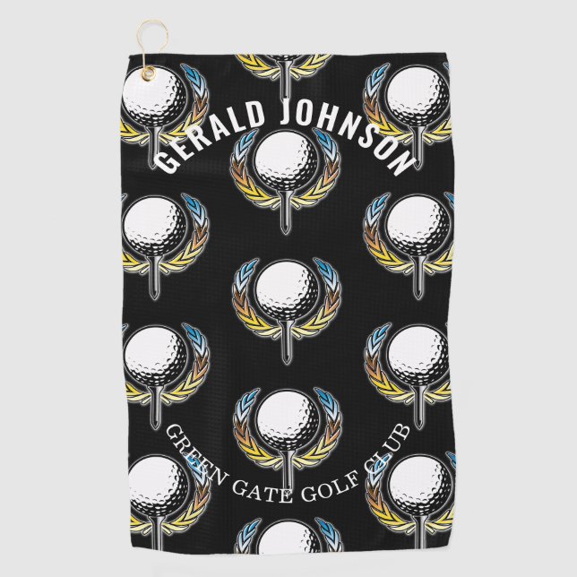 Individuell elegantes Minimalistisches Golfdesign Golfhandtuch (Vorderseite)
