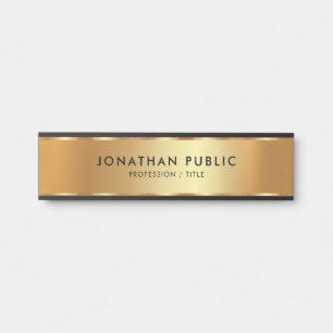 Individuell elegantes Template Luxus Trendy Black Türschild