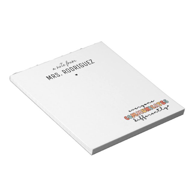 Individuell farbige Kommunikation Notizblock (angewinkelt)