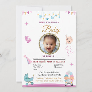 Individuell gestaltbare Baby Sprinkle Einladung