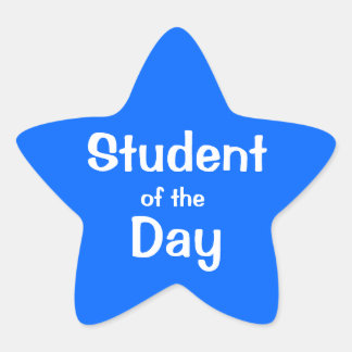 Individuell gestaltbare Blue Star Student des Tage Stern-Aufkleber