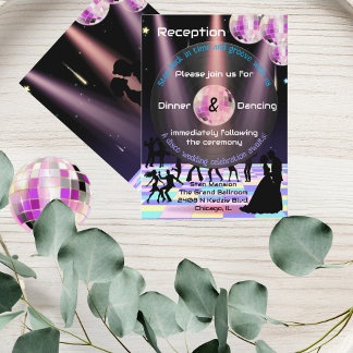 Individuell gestaltbare Disco-Empfängniskarte Begleitkarte