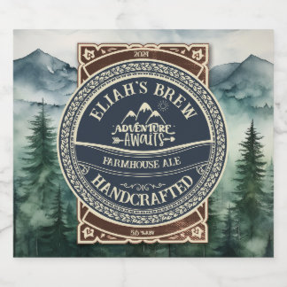 Individuell gestaltbare Natur im Freien Bierflaschenetikett