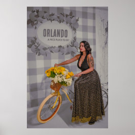 Individuell gestaltbare Stadtbezeichnung Fahrradku Poster