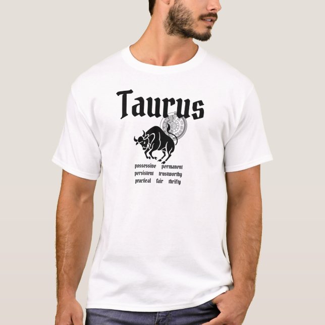 Individuell gestaltbare Taurus-Merkmale im griechi T-Shirt (Vorderseite)