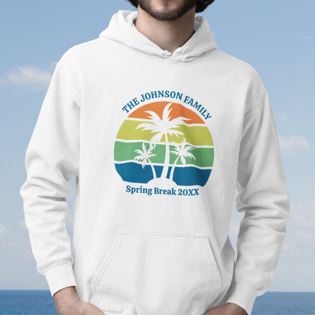 Individuell gestaltbare Tropeninsel-Ausflugspalmen Hoodie (Von Creator hochgeladen)