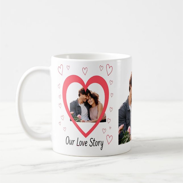 Individuell gestaltbare Valentinstag-Tasse - Unser Kaffeetasse (Links)