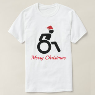 Individuell gestaltbare Weihnachten mit Rollstuhl  T-Shirt