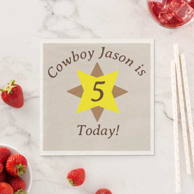 Individuell gestaltbarer Cowboy Serviette (Beispiel)