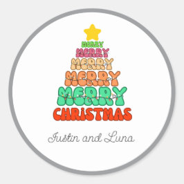 Individuell gestaltbarer Urlaub Spaß und Freude Runder Aufkleber