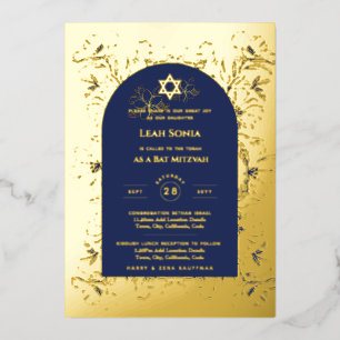 Individuell gestaltbares Bat Bar Mitzvah Event, el Folieneinladung