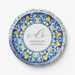 Individuell gestaltete Amalfi Coast Brautparty Pap Pappteller