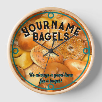Individuell gestaltete Bagels Business-Deko Uhr
