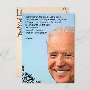 Individuell gestaltete Biden Holiday Postkarte
