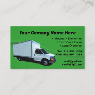 Individuell gestaltete Box Truck Business Card Visitenkarte