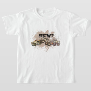 Individuell gestaltete Brother Monster Truck Gebur T-Shirt
