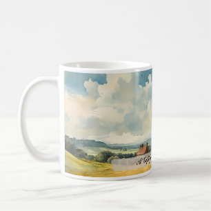 Individuell gestaltete Landschaft in Englisch Kaffeetasse