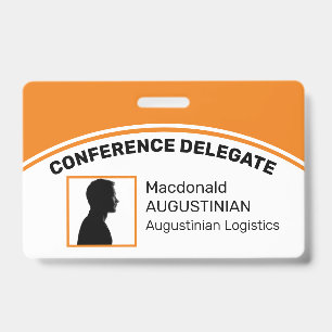 Individuell gestaltete Logo-Foto-ID für Delegierte Ausweis