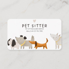 Individuell gestaltete Pet Caregier Visitenkarte