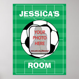 Individuell gestaltete Plakate für Foto-Fußball