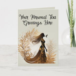 Individuell gestaltete schöne afrikanische Silhoue Karte