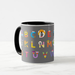 Individuell gestaltete Sesamstraße Alphabet Tasse