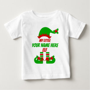Individuell gestaltete Weihnachtself-Familie - pas Baby T-shirt