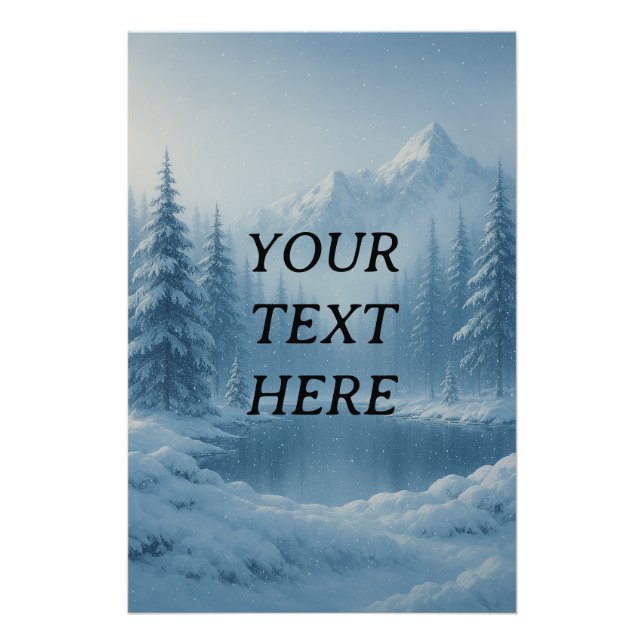 Individuell gestaltete Winterwunderlandschaft - ru Fotodruck (Vorne)