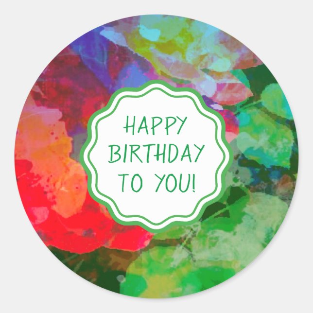 Individuell gestalteter Impressionistischer Geheim Runder Aufkleber (Vorderseite)