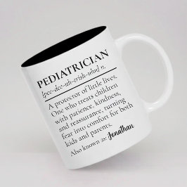 Individuell gestalteter Kinderarzt-Definitionsbech Zweifarbige Tasse